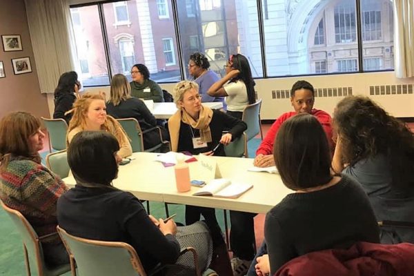 Young women and adult women at 2019 YWI Career Conversations